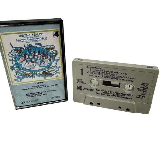 Arthur Fiedler and The Boston Pops Orchestra The Blue Danure Cassette Tape Vtg - Picture 1 of 5